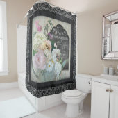 Frans karton voor florenwater in Parijs Douchegordijn (In situ)