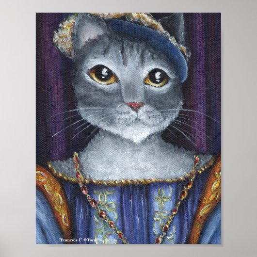 Frans Kat King Renaissance Old World Portret Art Poster (Voorkant)