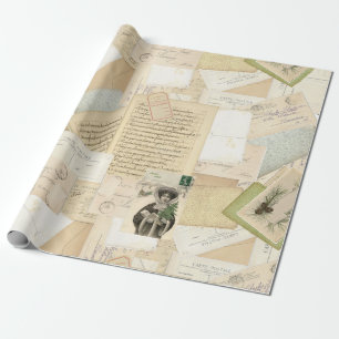 Frans kerstBriefkaart Collage Cadeaupapier