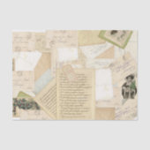 Frans kerstBriefkaart Collage Tissuepapier (Voorkant)