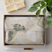 Frans kerstBriefkaart Collage Tissuepapier (Geschenk)