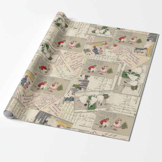  Frans kerstfeest Cadeaupapier (Uitgerold)