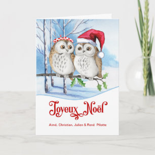 Frans kerstfeest Joyeux Noel Woodland Ownership Feestdagen Kaart