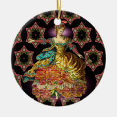 Frans kerstfeest keramisch ornament (Voorkant)