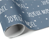 Frans kerstfeest met sneeuwvlokken cadeaupapier (Rol Hoek)