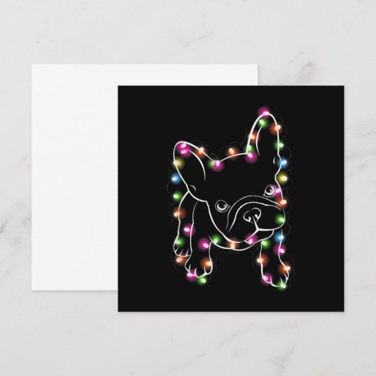 Frans kerstlicht bedankkaart (Voorkant / Achterkant)