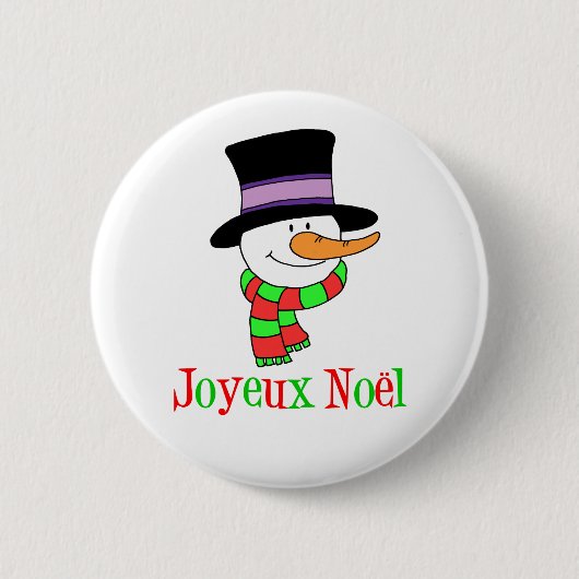 Frans kerstman Joyeux Noel Ronde Button 5,7 Cm (Voorkant)