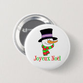 Frans kerstman Joyeux Noel Ronde Button 5,7 Cm (Voorkant /achterkant)