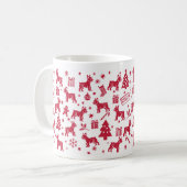 Frans kerstontwerp met Bulldog Koffiemok (Voorkant links)