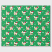 Frans kerstpapier met bulledog cadeaupapier (Vlak)