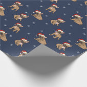 Frans kerstpapier met bulledog cadeaupapier (Hoek)