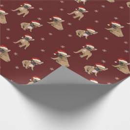 Frans kerstpapier met bulledog cadeaupapier