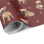 Frans kerstpapier met bulledog cadeaupapier (Rol Hoek)