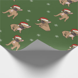 Frans kerstpapier met bulledog cadeaupapier