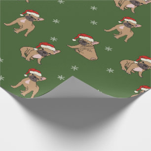 Frans kerstpapier met bulledog cadeaupapier