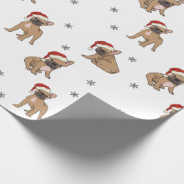 Frans kerstpapier met bulledog cadeaupapier