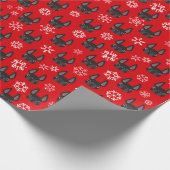 Frans kerstpapier met bulledog cadeaupapier (Hoek)