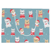 Frans kerstpatroon Bulldog Frenchie Groot Cadeauzakje (Achterkant)