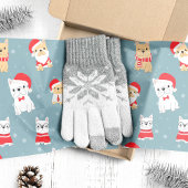 Frans kerstpatroon Bulldog Frenchie Tissuepapier