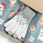 Frans kerstpatroon Bulldog Frenchie Tissuepapier