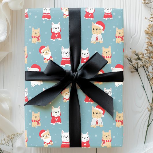 Frans kerstpatroonprins cadeaupapier