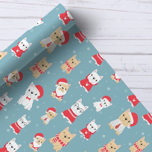 Frans kerstpatroonprins cadeaupapier