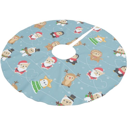 Frans kerstpatroonprins kerstboom rok (Gekanteld)