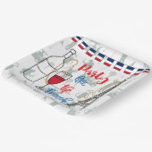 Frans kerstthema voor het feest papieren bordje (Gebogen)