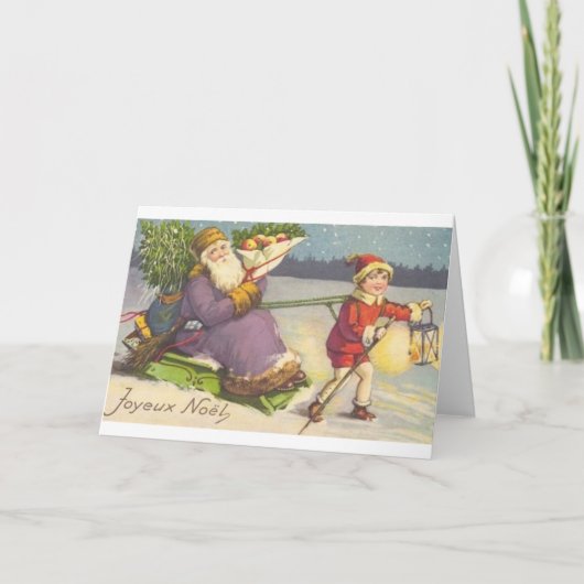 Frans kerstWenskaart Feestdagen Kaart (Voorkant)