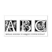 Frans kind alfabet aangepaste Initialen Rubberstempel (Afrduk)