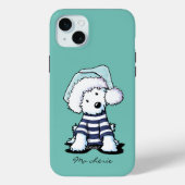 Frans KiniArt Kerstmis Westie Dog iPhone Case (Achterkant)