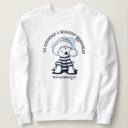 Frans KiniArt Westie-kerstshirt Trui (Design voorkant)