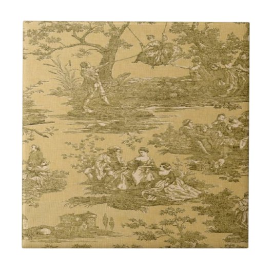  Frans knuppels voor boter en keramiek Tegeltje (Voorkant)