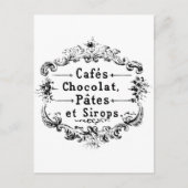  Frans koffie- en chocoladeetiket Briefkaart (Voorkant)