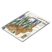 Frans konijn met bloeiend Notitieboek voor het Spi (Linkerzijde)