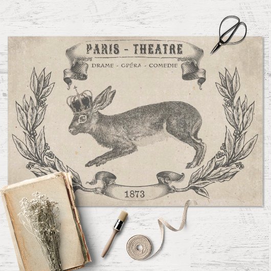 Frans konijn met kroonontkoppeling Tissuepapier