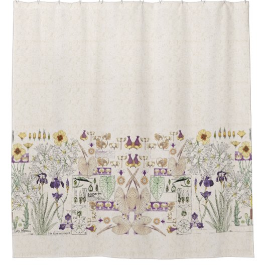 Frans Kunst Nieuwe  Bloemen Shower Curtain Douchegordijn (Voorkant)