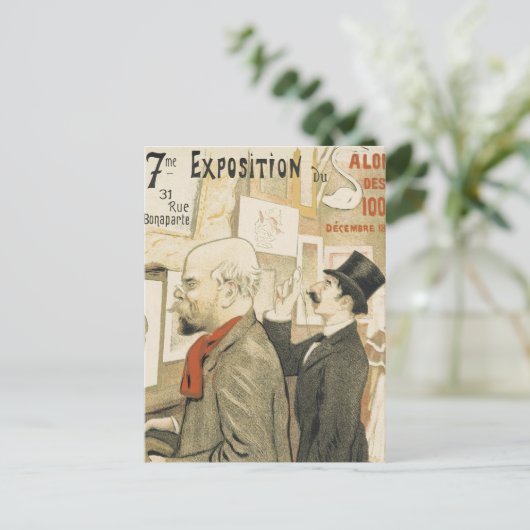 Frans kunstexhibit briefkaart (Staand voorkant)