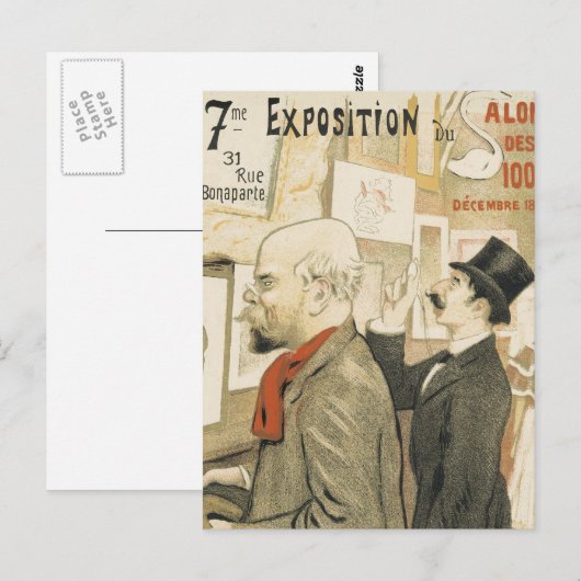 Frans kunstexhibit briefkaart (Voorkant / Achterkant)