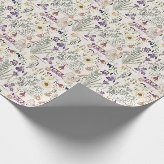 Frans kunstwerkblad  bloempotje cadeaupapier (Hoek)