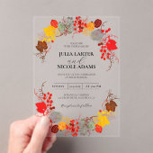 Frans kussed zoete bessen druiven bloemen bruiloft acryl uitnodigingen (Insitu (Draagbaar))