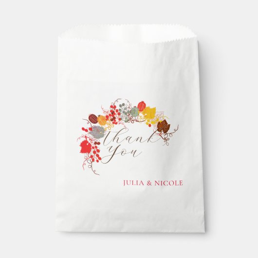 Frans kussed zoete bessen druiven bloemen bruiloft bedankzakje (Voorkant)