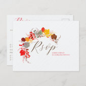 Frans kussed zoete bessen druiven bloemen bruiloft briefkaart (Voorkant / Achterkant)