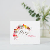 Frans kussed zoete bessen druiven bloemen bruiloft briefkaart (Staand voorkant)