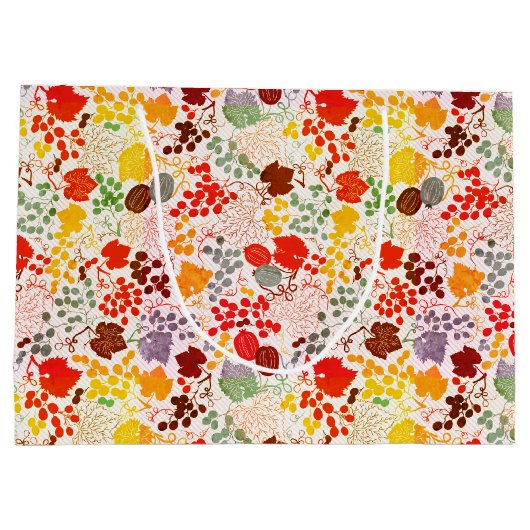 Frans kussed zoete bessen druiven bloemen bruiloft groot cadeauzakje (Achterkant)