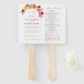 Frans kussed zoete bessen druiven bloemen bruiloft handwaaier (Voorkant en achterkant)