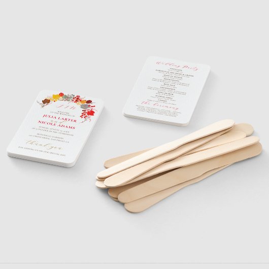 Frans kussed zoete bessen druiven bloemen bruiloft handwaaier (Niet-gemonteerd)