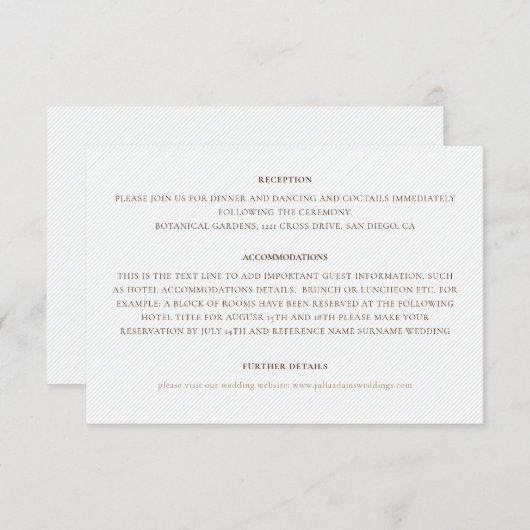 Frans kussed zoete bessen druiven bloemen bruiloft informatiekaartje (Voorkant / Achterkant)