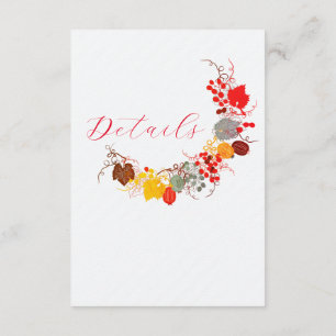 Frans kussed zoete bessen druiven bloemen bruiloft informatiekaartje