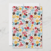 Frans kussed zoete bessen druiven bloemen bruiloft kaart (Achterkant)